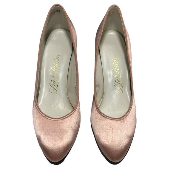 1980’s Vintage Life Stride Light Pink Heels Cute Almond Closed Toe Heels Barbie - Picture 2 of 14